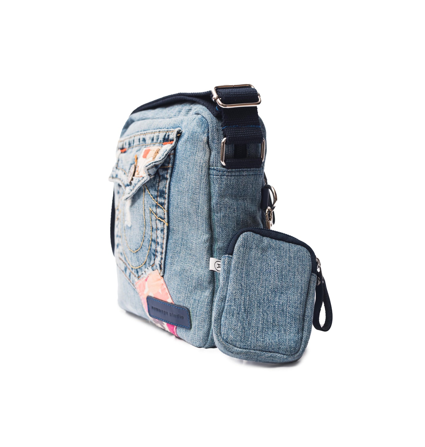 Blue Denim Crossbody Bag