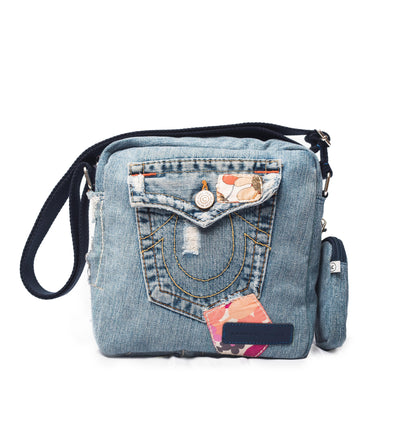 Blue Denim Crossbody Bag