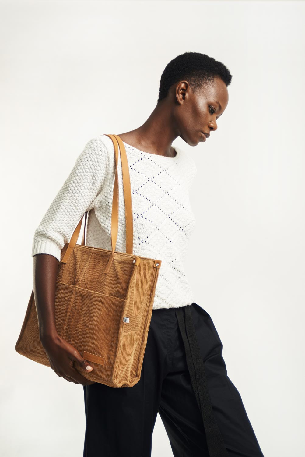 Rice Paper Leather Office Tote