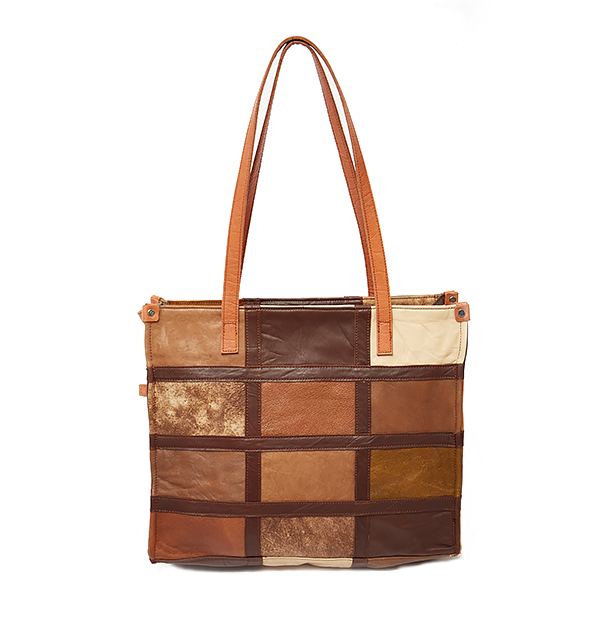 Shades Of Brown Leather Office Tote