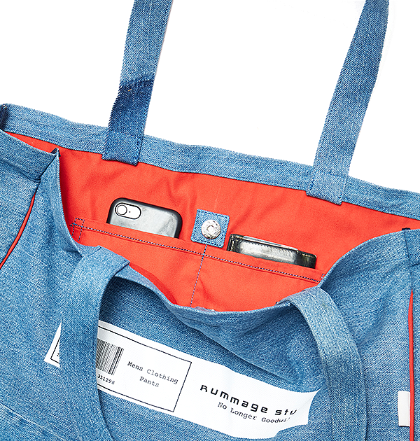 Blue Denim Barcode NLG Tote Bag