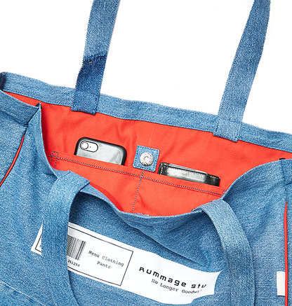 Blue Denim Barcode NLG Tote Bag