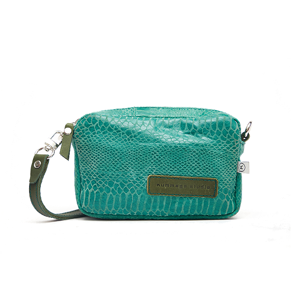 Snakeskin Leather Crossbody Bag