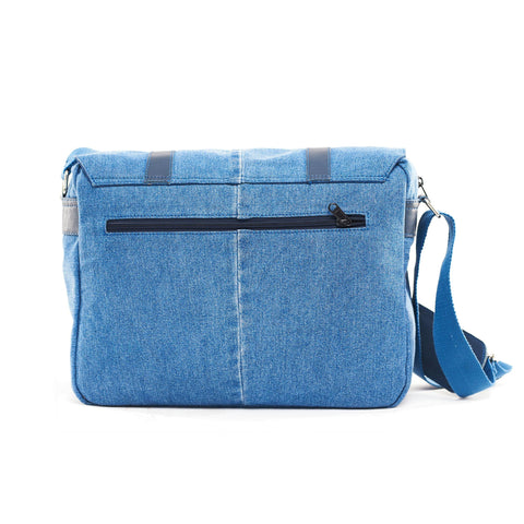 Denim Blue Messenger Bag