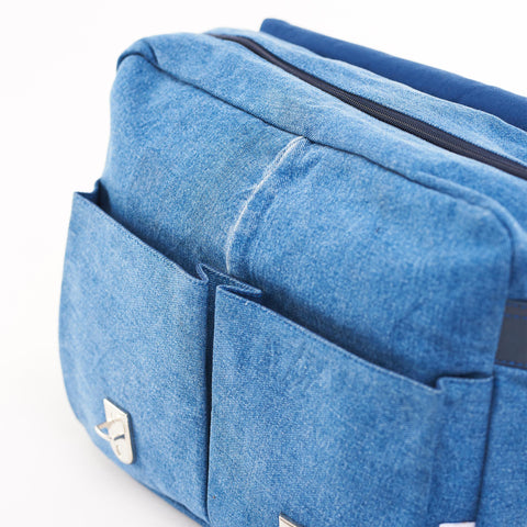 Denim Blue Messenger Bag