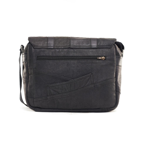 Leather Black Messenger Bag