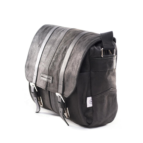 Leather Black Messenger Bag