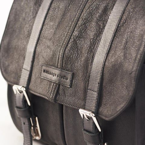 Leather Black Messenger Bag