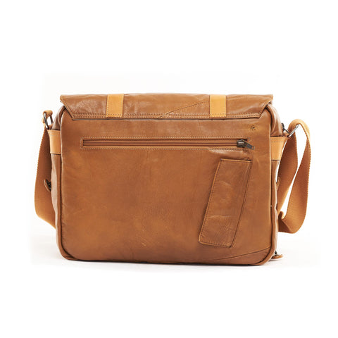 Leather Ochre Messenger Bag