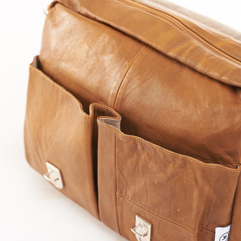 Leather Ochre Messenger Bag