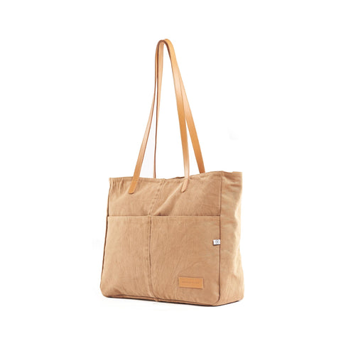 Denim Ecru Market Tote