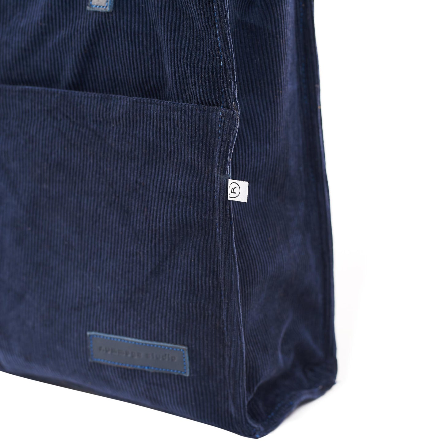 Corduroy Navy Office Tote