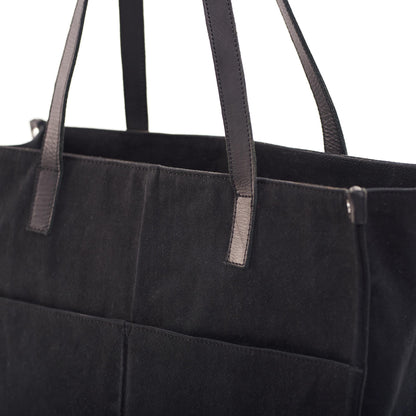 Denim Charcoal Office Tote