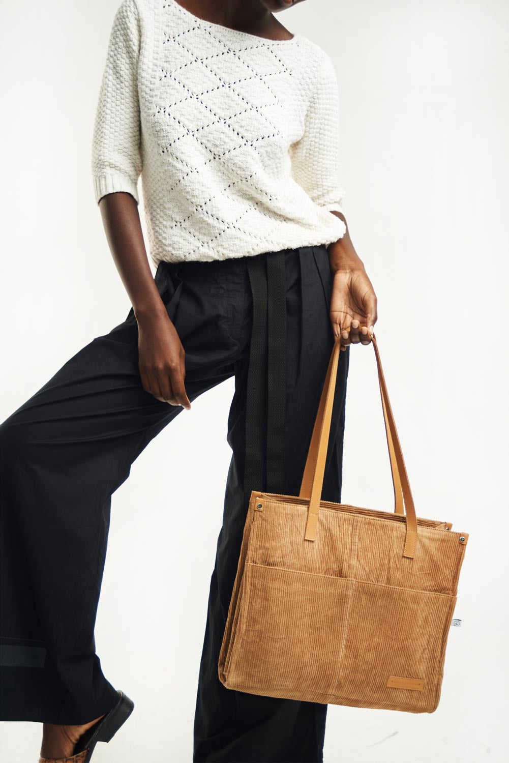 Corduroy Tawny Office Tote