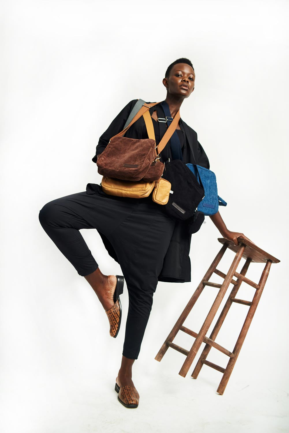 Corduroy Midnight Crossbody Bag