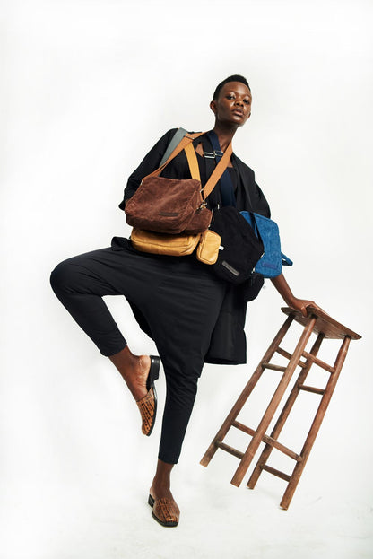 Corduroy Midnight Crossbody Bag