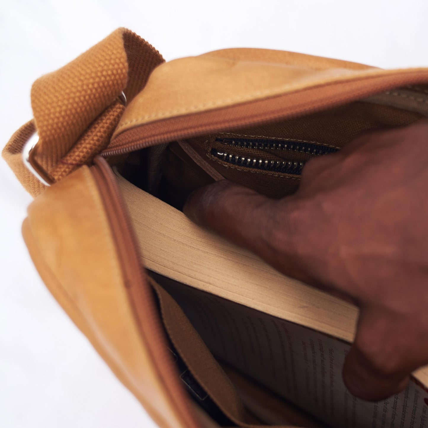 Leather Iron Crossbody Bag